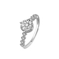 Ready to Ship High End Engagement Wedding Ring in 925 Silver Adjustable Ring